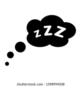 Sleep Comic Bubble Icon,  Zzz Icon Vector Illustration.