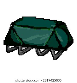 sleep cot camp game pixel art retro vector. bit sleep cot camp. old vintage illustration