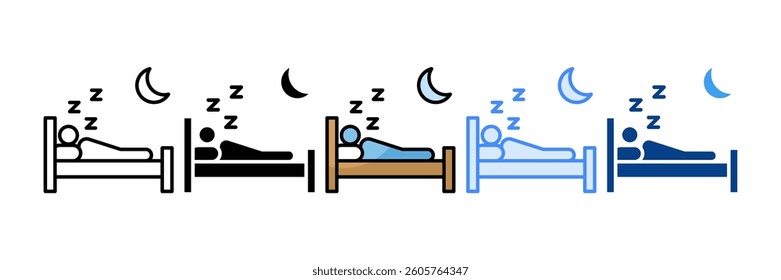 Sleep Counseling Icon Set Multiple Style Collection