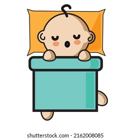 Ilustrador de vectores de bebé de sueño y llanto