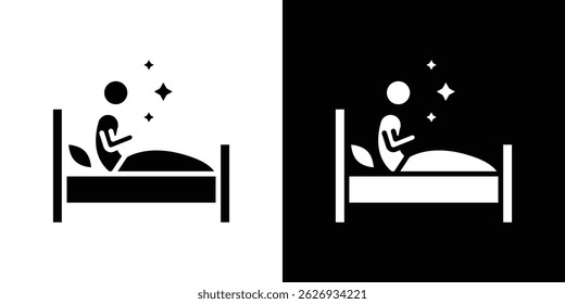 Sleep deprivation icon concept, vector illustration