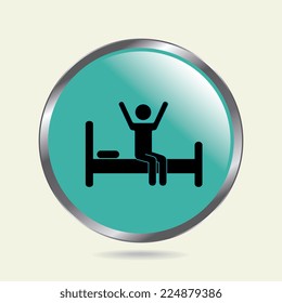 Sleep design over beige background, vector illustration