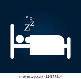 Sleep design over blue background, vector illustration