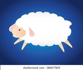 Sleep design over blue background, vector illustration.