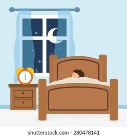Sleep design over blue background, vector illustration.