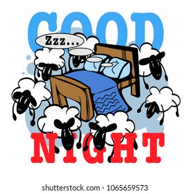 Sleep design over white background, vector illustration.