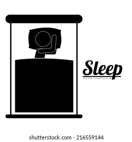 Sleep design over white background, vector illustration