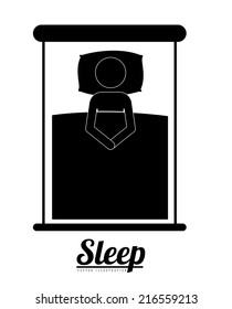 Sleep design over white background, vector illustration