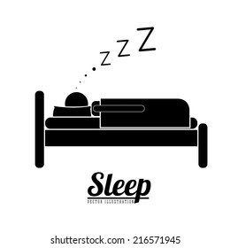 Sleep design over white background, vector illustration