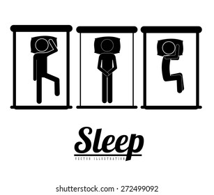 Sleep design over white background, vector illustration