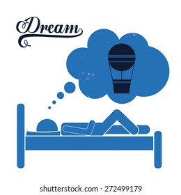 Sleep design over white background, vector illustration