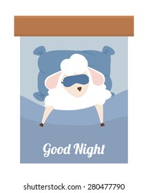 Sleep design over white background, vector illustration.