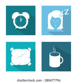 Sleep design over white background, vector illustration.