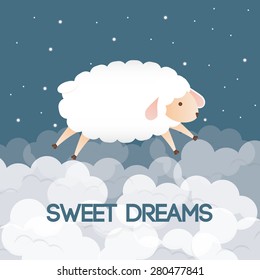 Sleep design over white background, vector illustration.