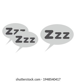 sleep dialog icon, sleep icon, bedtime icon, chat icon, sleepy symbol