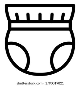 Schlafen Sie ein Tauchsymbol. Umriss-Schlaf-Diaper, Vektorsymbol für Webdesign einzeln auf weißem Hintergrund