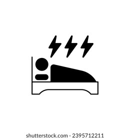 Icono de línea de concepto de trastorno de sueño. Ilustración de elemento simple. Diseño de símbolo de esquema de trastorno de sueño.