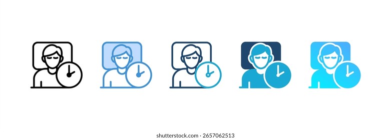 Sleep Disorder icon set multiple style collection