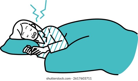 Sleep Disorders – Woman Troubled by Snoring or Teeth Grinding at Night