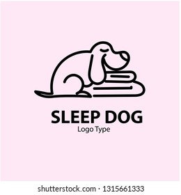sleep dog logo designs