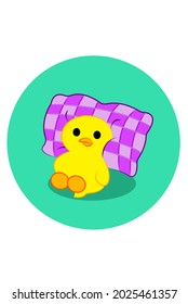 Sleep duck vector illustration hand drawing 