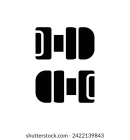 Sleep Ear Plug Filled Icon Vector Illustration
