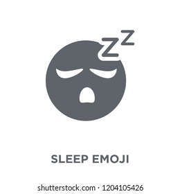 Sleep emoji icon. Sleep emoji design concept from Emoji collection. Simple element vector illustration on white background.