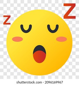 sleep emoticon  vector colorfull yellow gradient