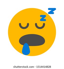 sleep expression icon with flat style and 64 px base. Suitable for website design, logo, app and ui.