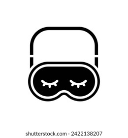 Sleep Eye Mask Filled Icon Vector Illustration