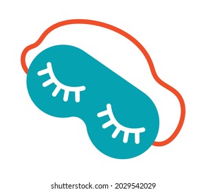 sleep eye mask icon on white background