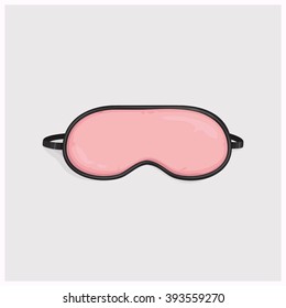 Sleep eye mask. Simple vector icon  illustration
