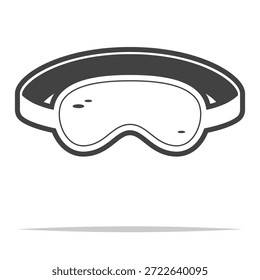 Ilustração isolada do vetor da máscara ocular do sono