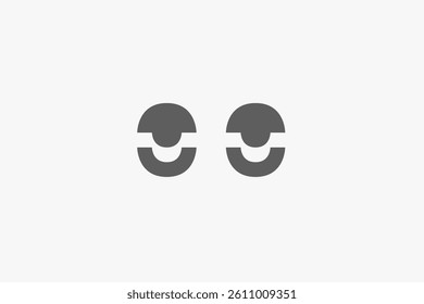 sleep eyes abstract minimalist logo