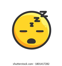 Sleep Face Flat Emoji Icon