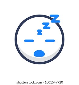 sleep face flat emoji icon