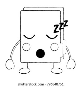 sleep file folder kawaii icon image 