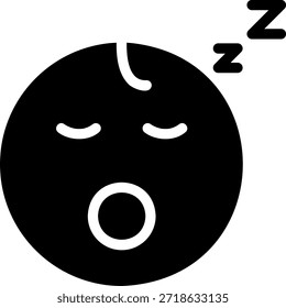 sleep glyph icon illustration vector