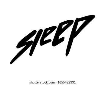 Sleep hand drawn lettering logo for business, print and advertising.