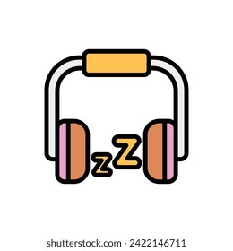 Sleep Headphone Icon Vector Illustration
