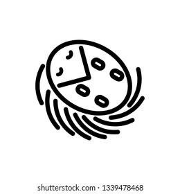 Sleep hedgehog outline icon. vector animal illustration isolated