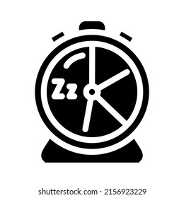sleep hours glyph icon vector. sleep hours sign. isolated contour symbol black illustration