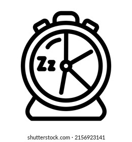 sleep hours line icon vector. sleep hours sign. isolated contour symbol black illustration