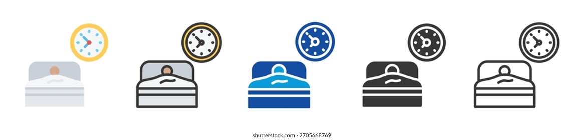Conjunto de iconos de higiene del sueño Estilo múltiple Varias colecciones