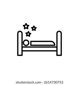 Sleep Icon black and white vector sign