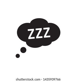 Sleep Icon Comic Bubble Zzz Vector Stock Vector (Royalty Free ...