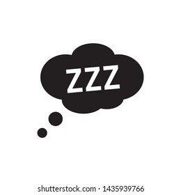Sleep icon comic bubble zzz vector illustration