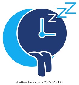Sleep Icon - Dual Tone Style - Brain Theme