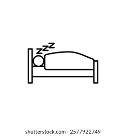 Sleep Icon Flat illustration sign