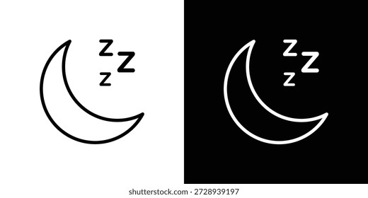 Sleep icon graphic, editable stroke. Suitable for website design, logo, app, template, and ui ux.